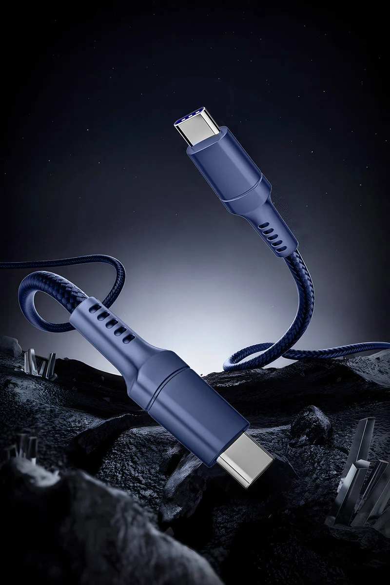 iEngage Fast Charging 240W Usb-C To Usb-C Cable - Blue