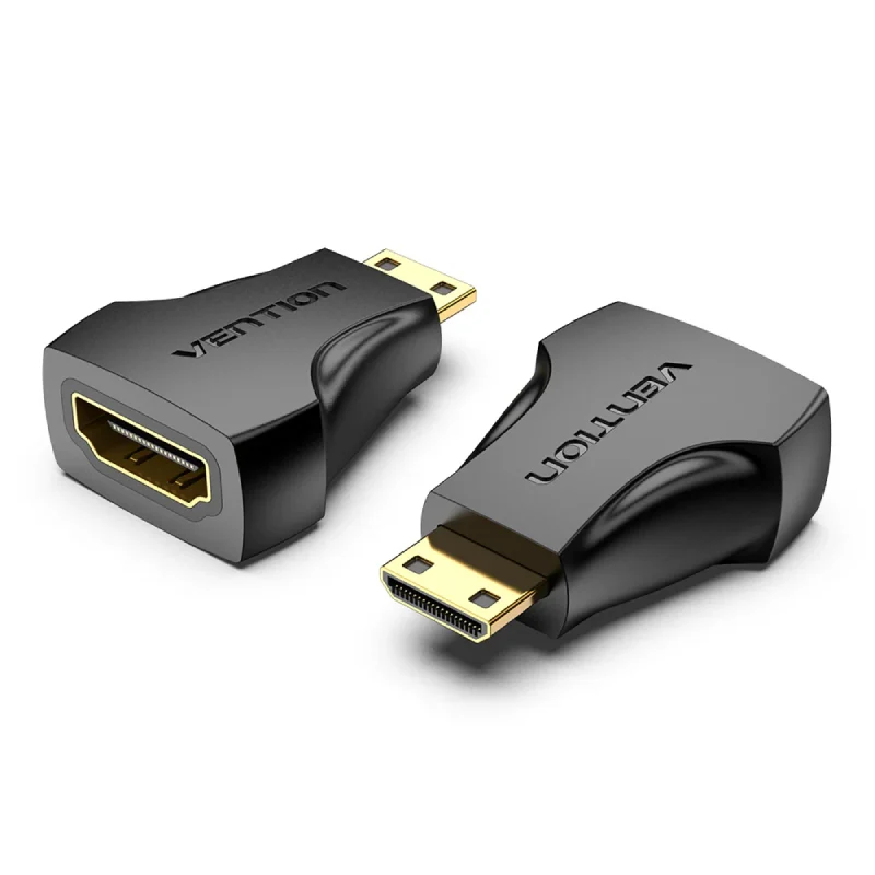 محول فينشن ميني HDMI إلى HDMI، 4K، باللون الأسود