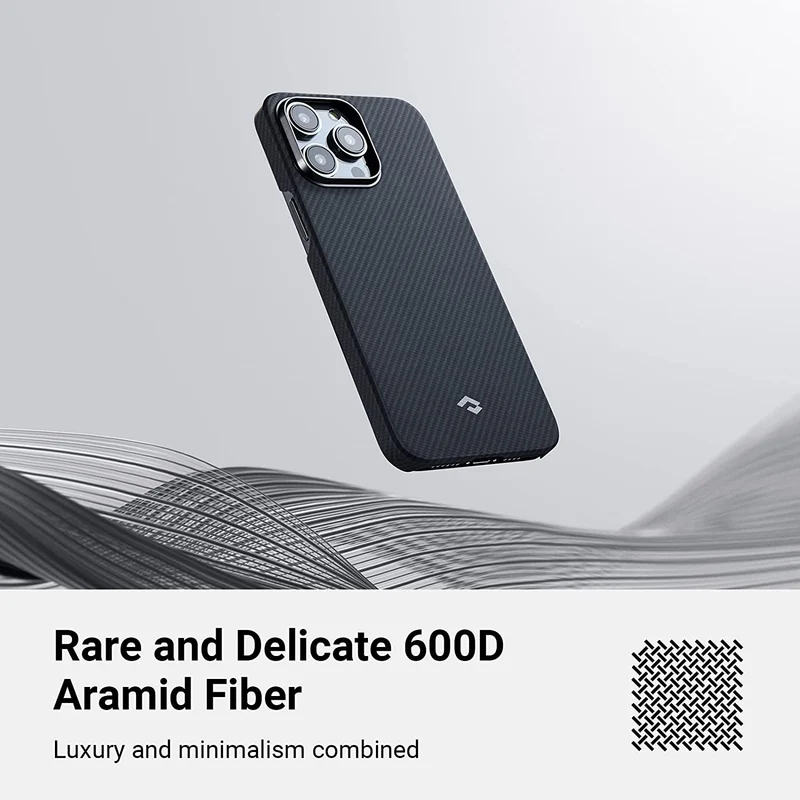 Pitaka Iphone 14 Pro Magez Case - Black/Grey Twill