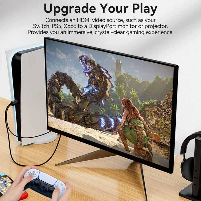 كابل فينشن إتش دي إم آي إلى ديسبلاي بورت - 4K / بطول 1.5 متر / أسود