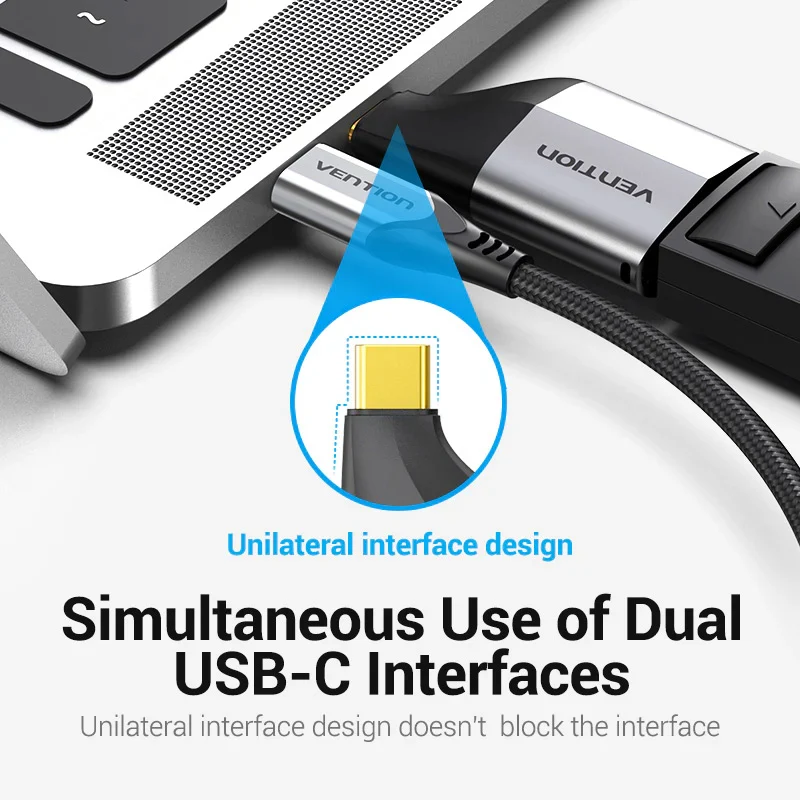 محول فينشن من USB-C إلى ديسبلاي بورت - 4K / رمادي