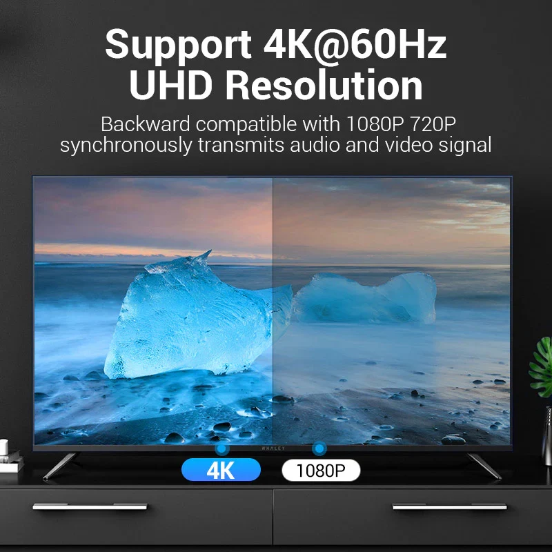 محول فينشن من USB-C إلى ديسبلاي بورت - 4K / رمادي