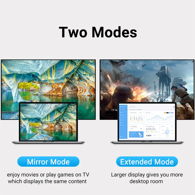 محول فينشن من USB-C إلى HDMI - رمادي