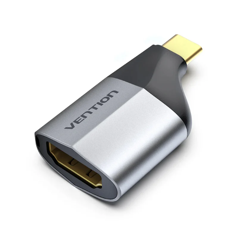 محول فينتشن من USB-C إلى HDMI، 4K، رمادي