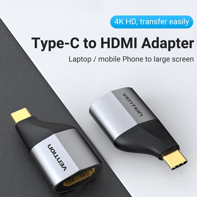 محول فينتشن من USB-C إلى HDMI، 4K، رمادي