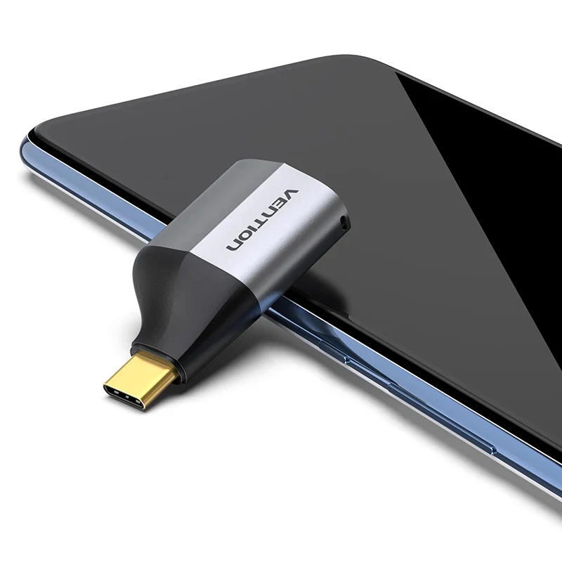 محول فينتشن من USB-C إلى HDMI، 4K، رمادي