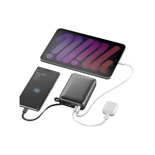 Energea Integra Ultra 45 Power Bank 20000mAh With Build in USB-C Cable & Display - Gunmetal