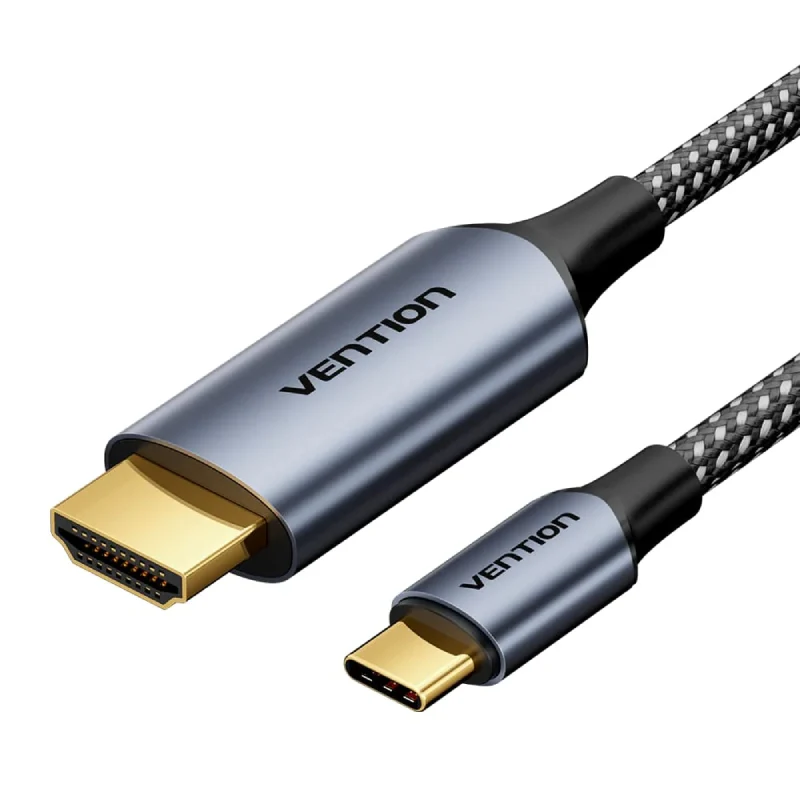 كابل فينشن يو إس بي-C إلى HDMI، 4K، بطول 1.8 متر، باللون الرمادي