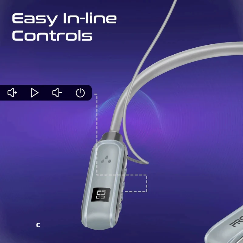 PROMATE Leap Dynamic Wireless Neckband - 800mAh / Silver