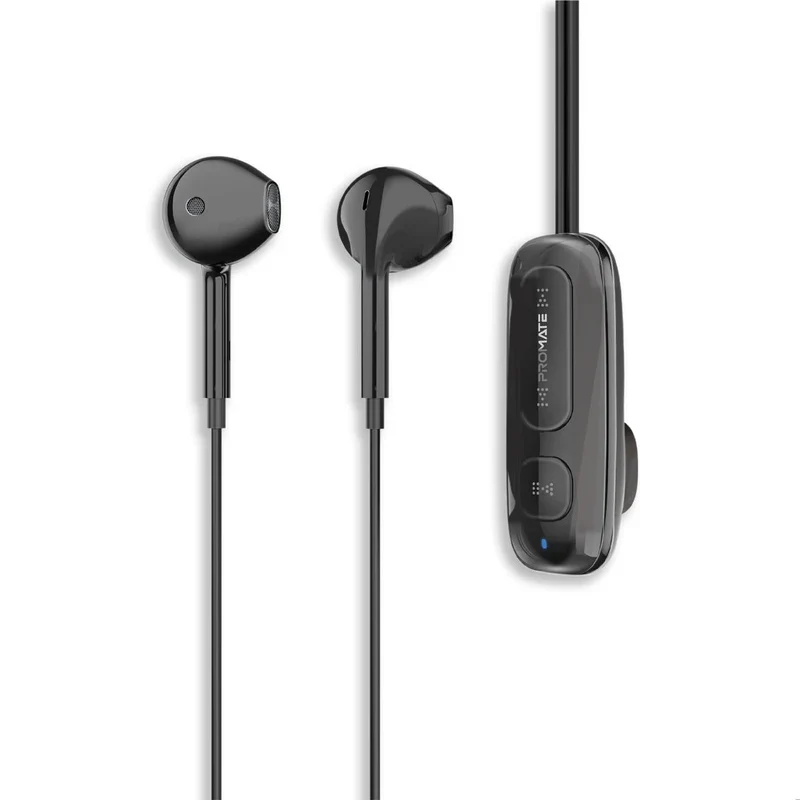 PROMATE Latch Clip-On High Fidelity Wireless Dynamic Neckband - Bluetooth / 90mAh / Black
