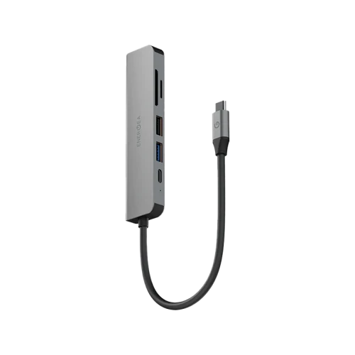 Energea AluHub HD 3 6 in 1 Aluminum Alloy USB-C Hub - Gunmetal