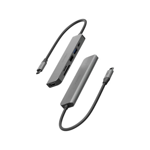 Energea AluHub HD 3 6 in 1 Aluminum Alloy USB-C Hub - Gunmetal