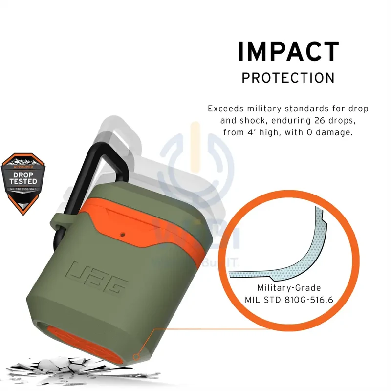 UAG Apple Airpods Gen 1& 2 Hard Case V2 - Army Green - (Warehouse Packed)