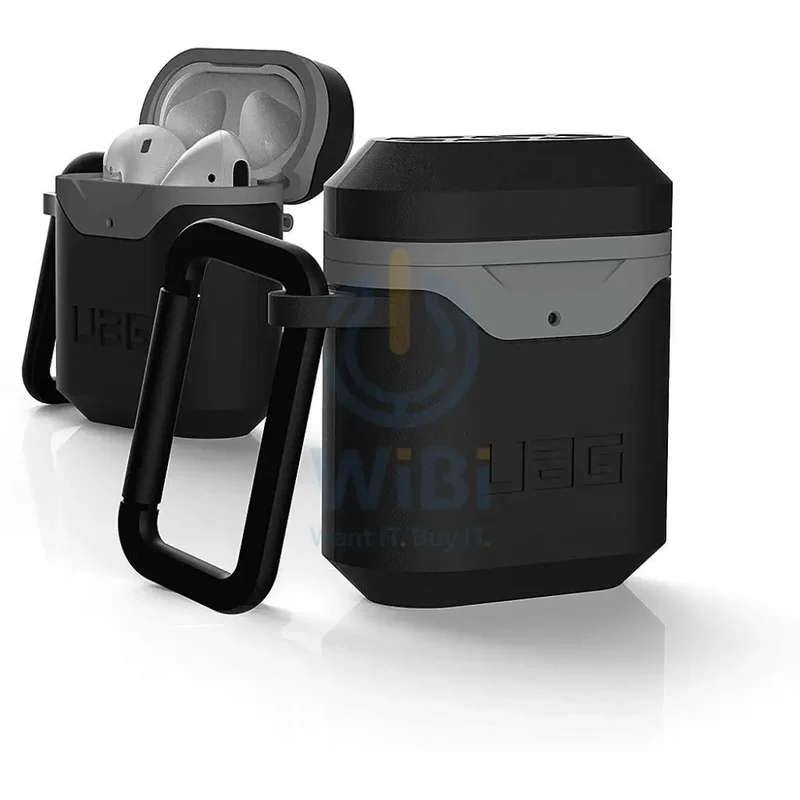 UAG Apple Airpods Gen 1& 2 Hard Case V2 - Black/Grey - Gray - (Warehouse Packed)