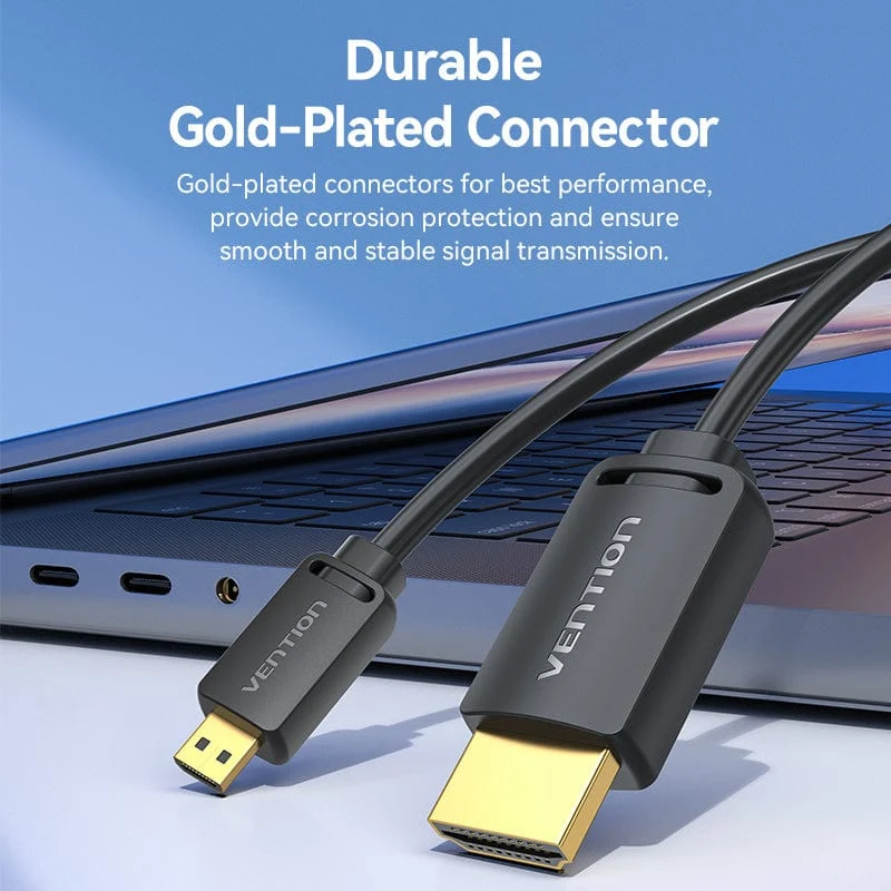 كابل Micro HDMI فينشن - 4K / طول 2 متر / أسود