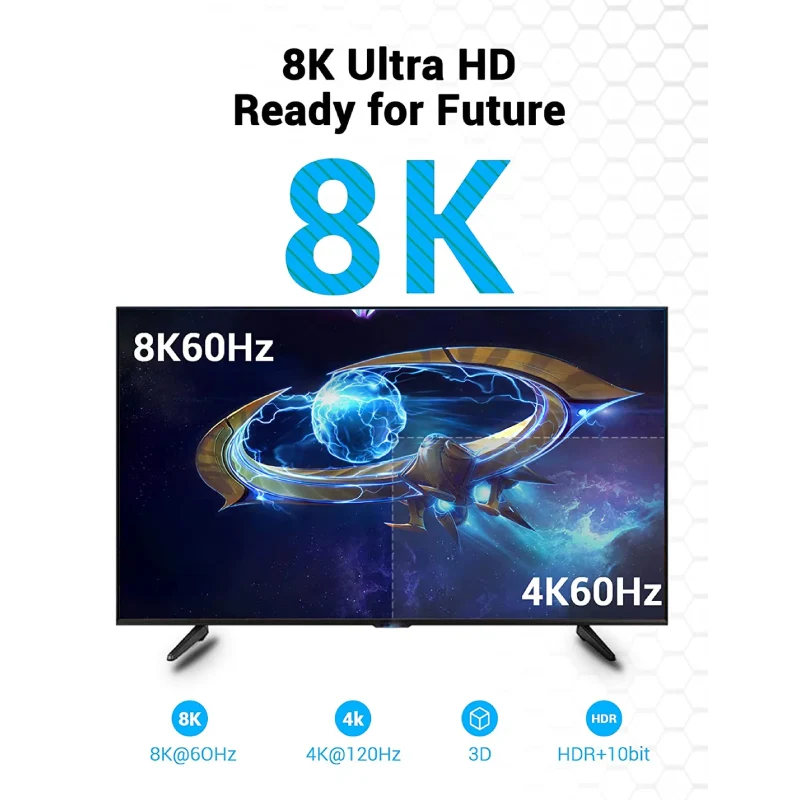 كابل HDMI-C ذكر إلى HDMI-A ذكر فينتشن، 4K، 3 أمتار، أسود