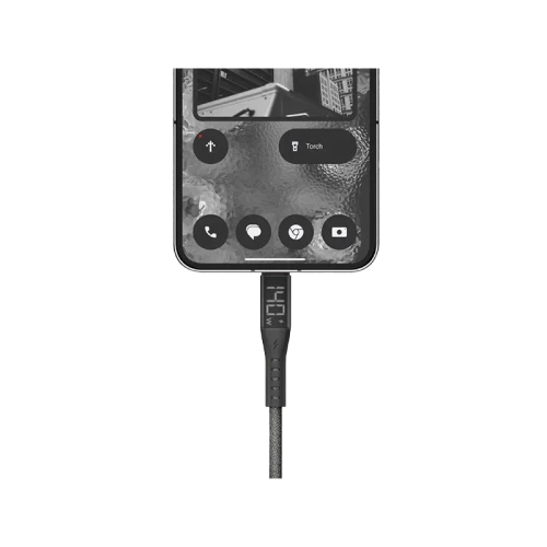 Energea Flow 480mbps USB-C to USB-C 240W Display Cable 1.5M - Black