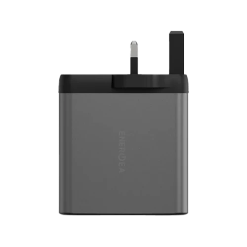 Energea Ampcharge 2-Port USB-C & 1-Port USB-A 100W GaN Wall Charger - Gunmetal