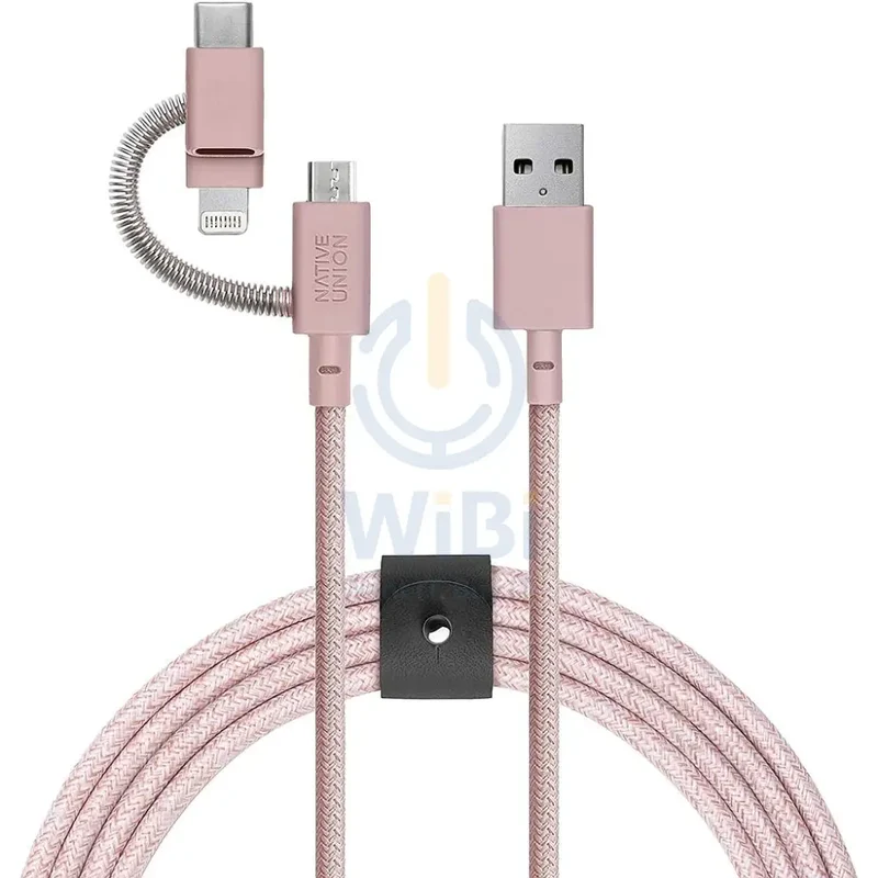 Native Union Belt Cable Universal 2M - Rose - (Warehouse Packed)