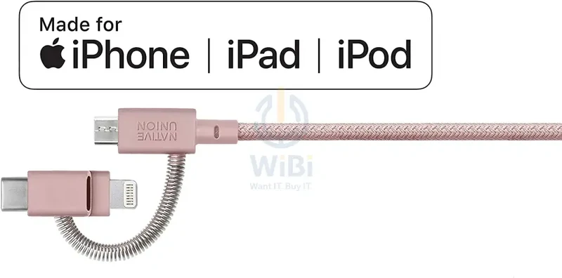 Native Union Belt Cable Universal 2M - Rose - (Warehouse Packed)
