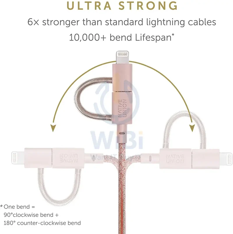 Native Union Belt Cable Universal 2M - Rose - (Warehouse Packed)