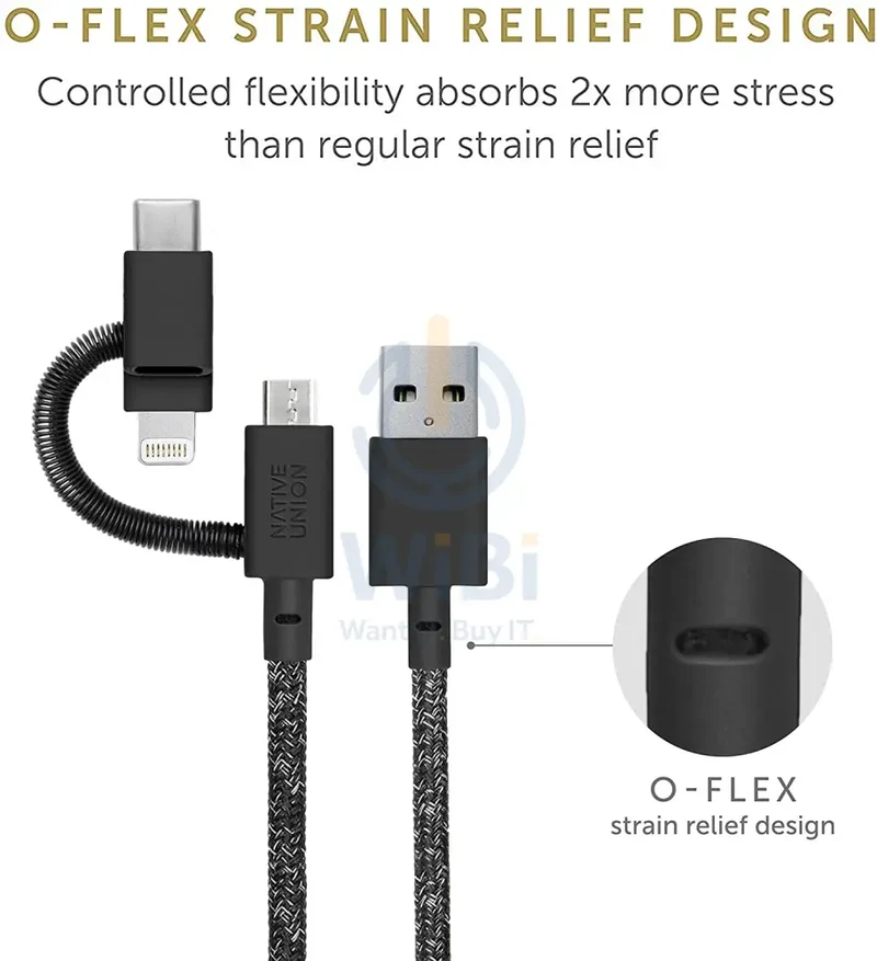 Native Union Belt Cable Universal 2M - Cosmos Black - (Warehouse Packed)