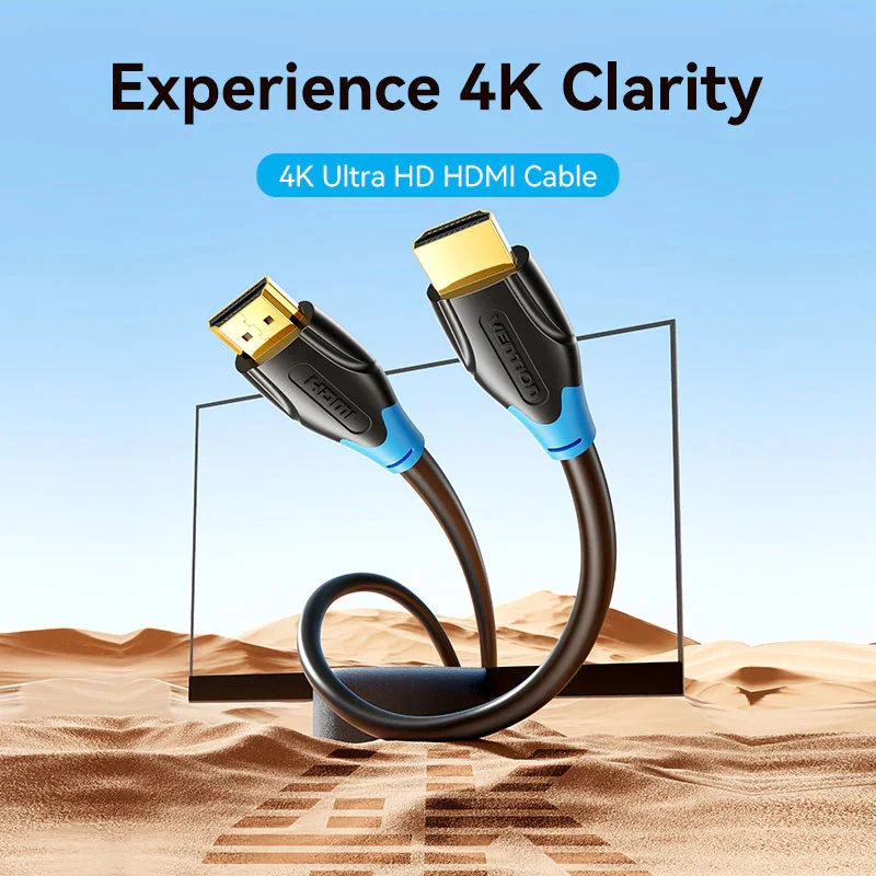 كابل HDMI من فينشن، بدقة 4K / بسرعة 4.95 جيجابت في الثانية / بطول 20 متر / باللون الأسود