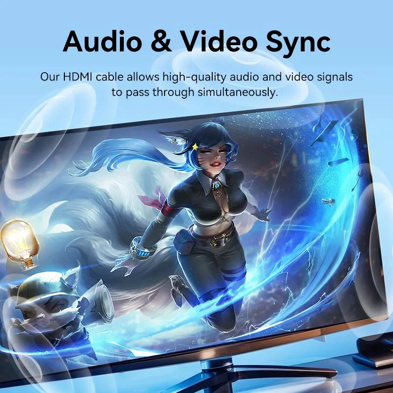 كابل HDMI من فينشن، بدقة 4K / بسرعة 4.95 جيجابت في الثانية / بطول 20 متر / باللون الأسود