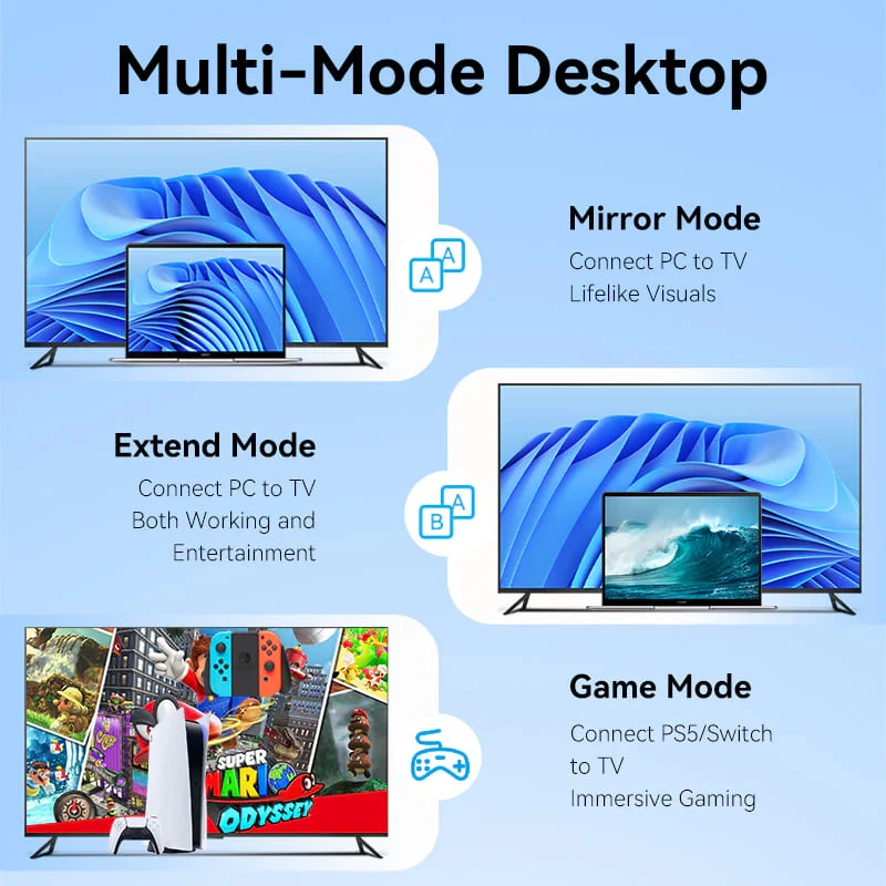 كابل HDMI مضفر بالقطن من فينشن – دقة 4K / طول 15 متر / أسود