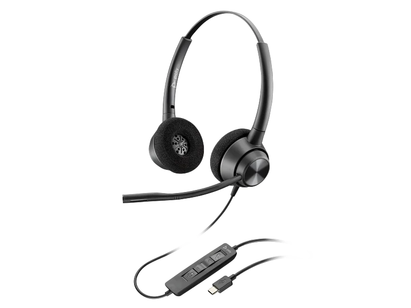 HP Poly EncorePro 320 Stereo Headset TAA - On-Ear / USB-C