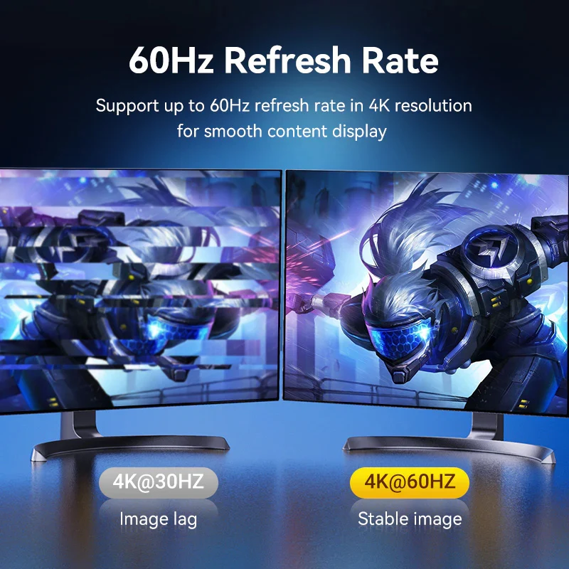 كابل HDMI فينشن مضفر بالقطن من ذكر إلى ذكر ديسبلاي بورت - 4K / 3 متر / أسود