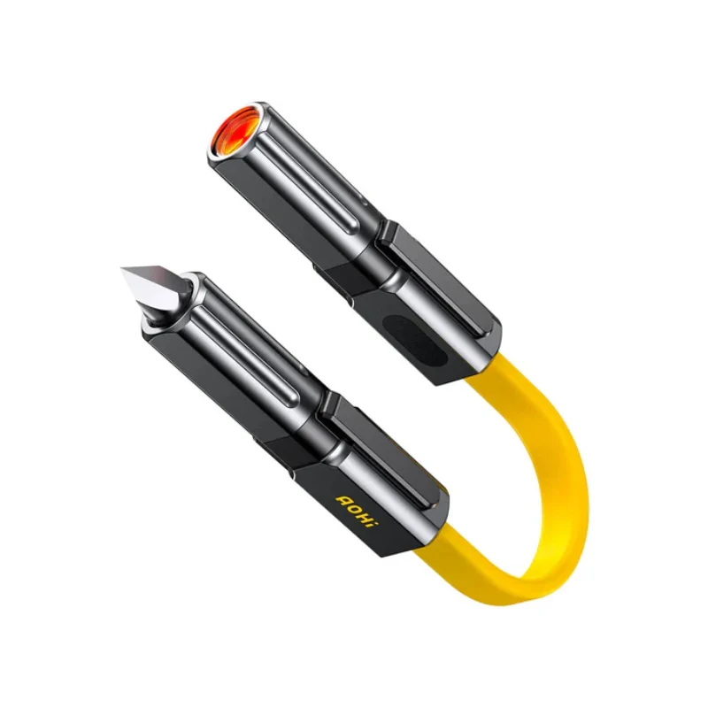 كابل أدوات EDC من التيتانيوم AOHi بروميثيوس 3 في 1، بقدرة 240 واط، يو إس بي-C