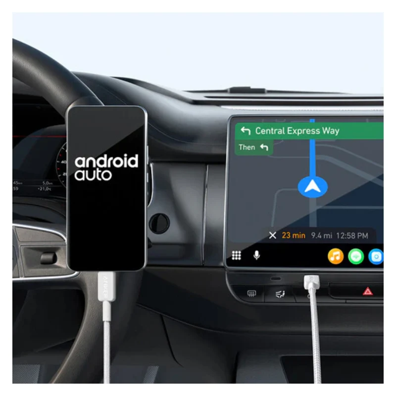 كابل أنكر 322 من USB-C إلى USB-C، 60 واط، بطول 0.9 متر، أبيض
