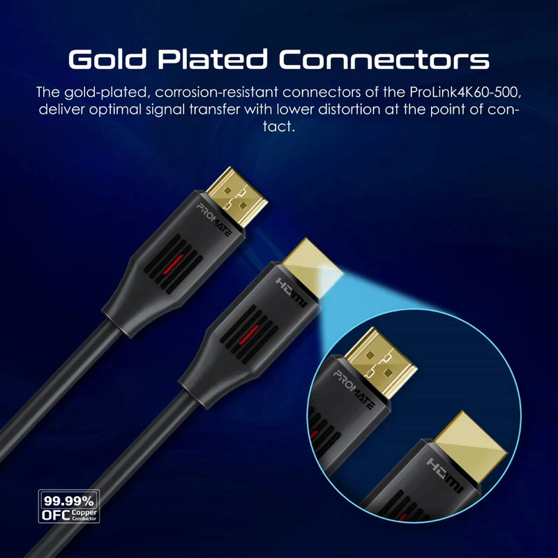 كابل بروميت صوت وفيديو إتش دي إم آي فائق الدقة 4K@60Hz - بطول 3 متر / سرعة 18 جيجابت في الثانية / أسود