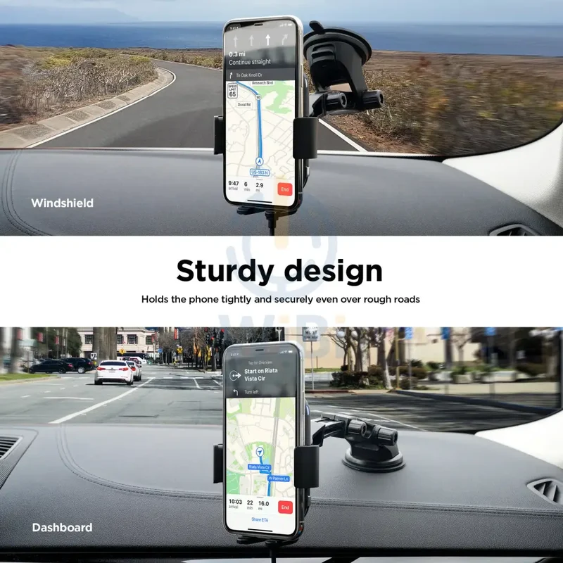Elago Wireless Car Fast Charger with Auto-Clamping Car Mount - Black