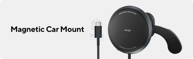 Elago M Car MagSafe Charger Phone Mount - Dark Grey - (Warehouse Packed)