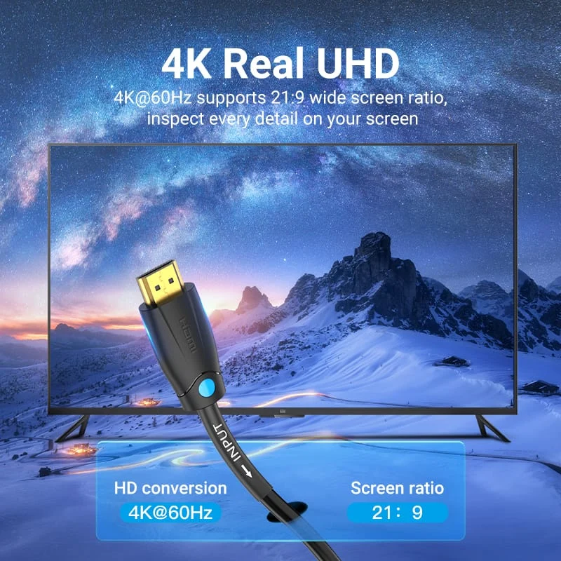 كابل فينشن إتش دي إم آي بدقة 4K / بطول 10 متر / أسود
