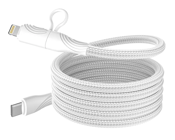 Engage Magnetic C To C Cable 60W With Lightning Adapter(27W)White(8954526522356)