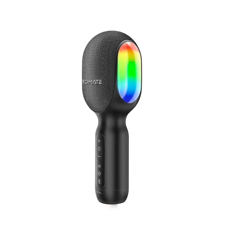 ميكروفون ومكبر صوت لاسلكي للكاريوكي بروميت 5 في 1، مع إضاءة RGB ديناميكية