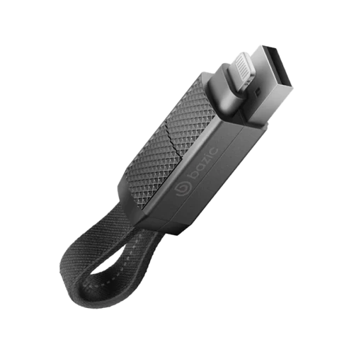 كابل بازيك جو تشارج ألوكابل 4 في 1، إدخال USB-A وUSB-C إلى إخراج USB-C وLightning، 15 سم، أسود
