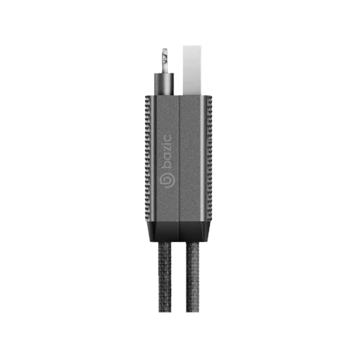 كابل بازيك جو تشارج ألوكابل 4 في 1، إدخال USB-A وUSB-C إلى إخراج USB-C وLightning، 15 سم، أسود