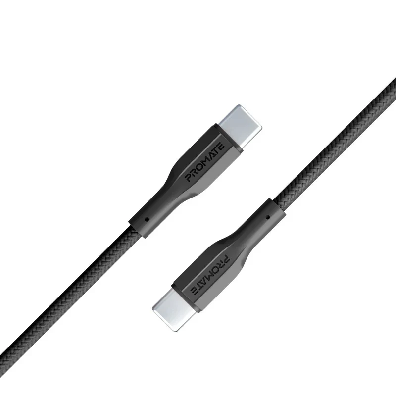 كابل بروميت XCord-CC قوي للشحن ونقل البيانات - متر واحد / 480 ميجابت/ثانية / USB-C / أسود