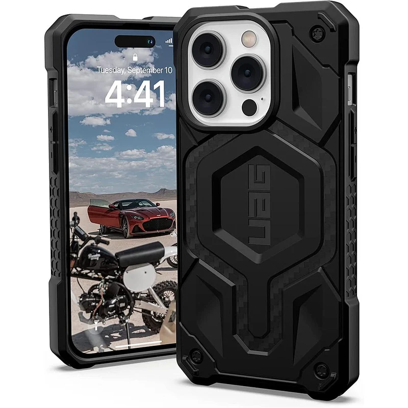 UAG iPhone 14 Pro Magsafe Monarch Pro Case - Carbon Fiber