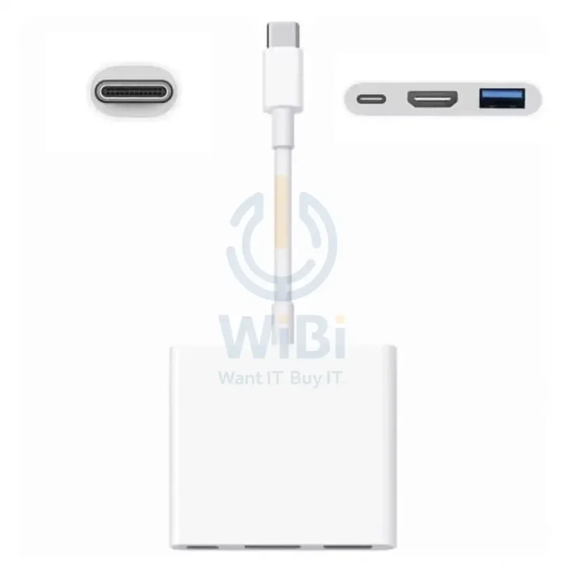 محول أبل متعدد المنافذ USB-C إلى Digital AV - أبيض