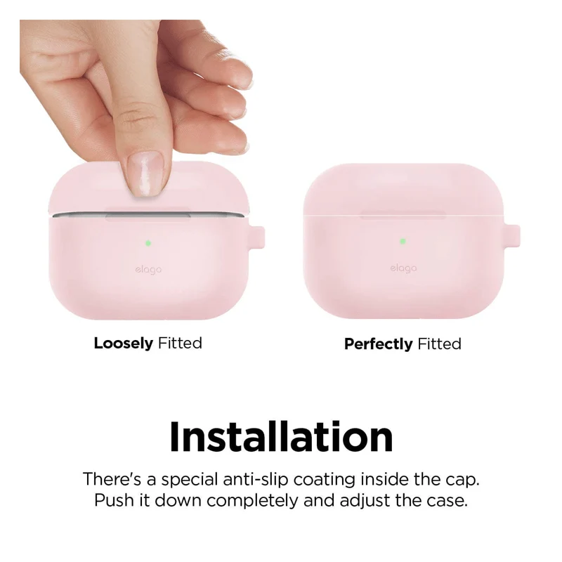 Elago AirPods Pro Slim Hang Case - Lovely Pink - (Warehouse Packed)