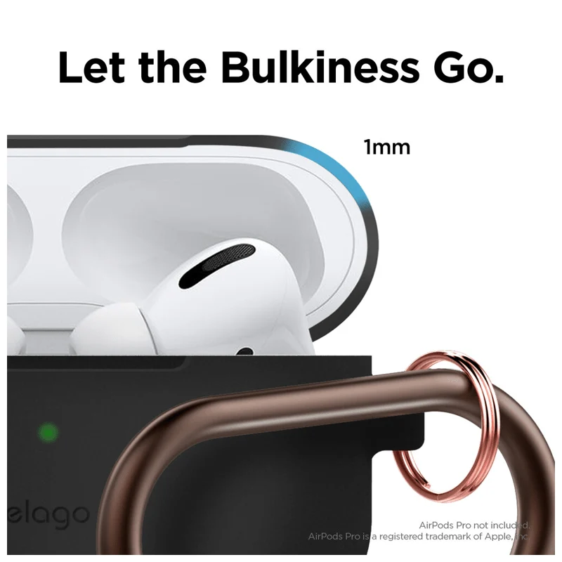Elago AirPods Pro Slim Hang Case - Black - (Warehouse Packed)