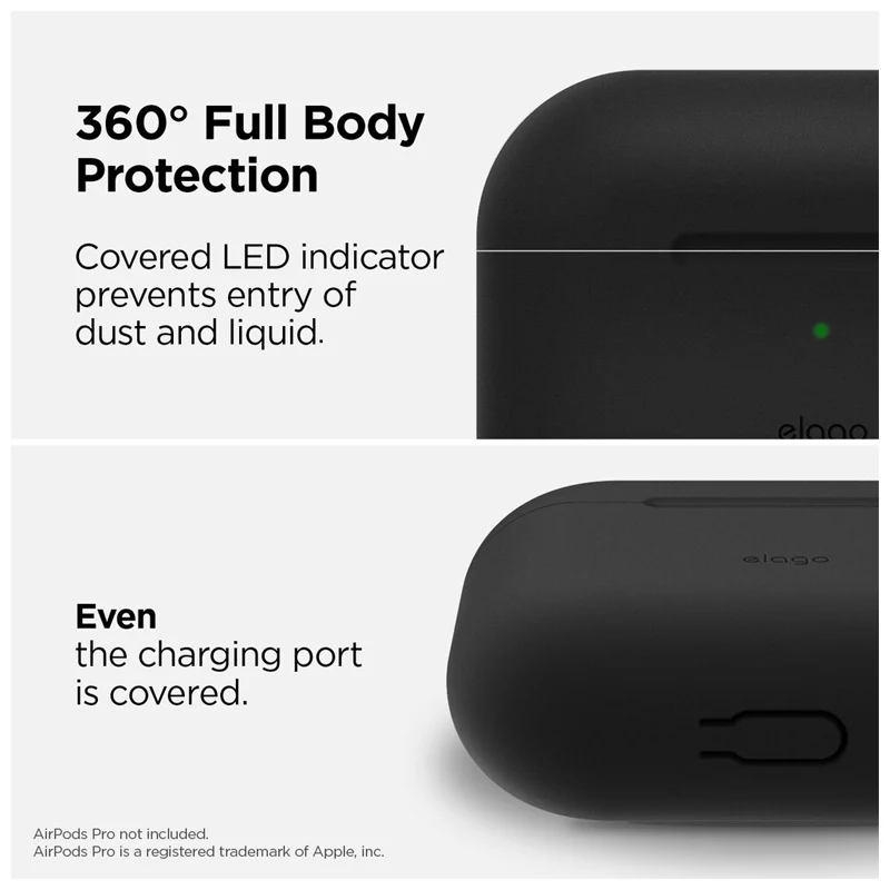 Elago AirPods Pro Slim Hang Case - Black - (Warehouse Packed)