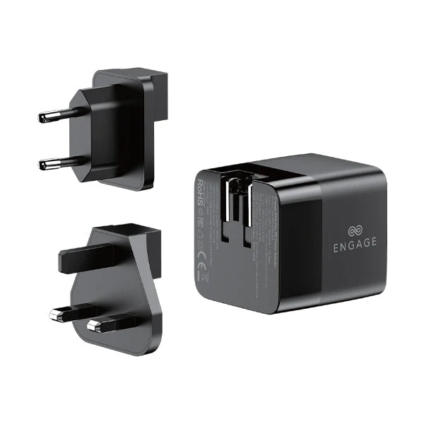 Engage Dual Port C+A 65W Gan Power Adapter W/Usb-C Cable(8954526522445)