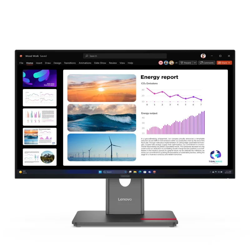 Lenovo ThinkVision P24Q-40 - 23.8" 2K QHD IPS / 4ms / Up to 120Hz / USB / HDMI 2.1 / DisplayPort 1.4 - Monitor