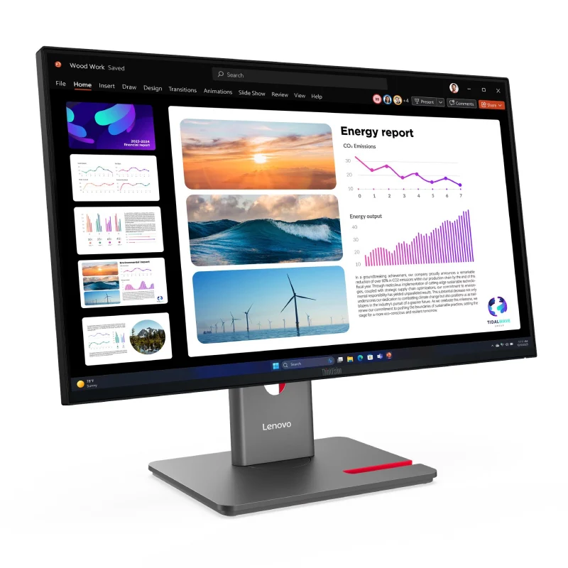 Lenovo ThinkVision P24Q-40 - 23.8" 2K QHD IPS / 4ms / Up to 120Hz / USB / HDMI 2.1 / DisplayPort 1.4 - Monitor